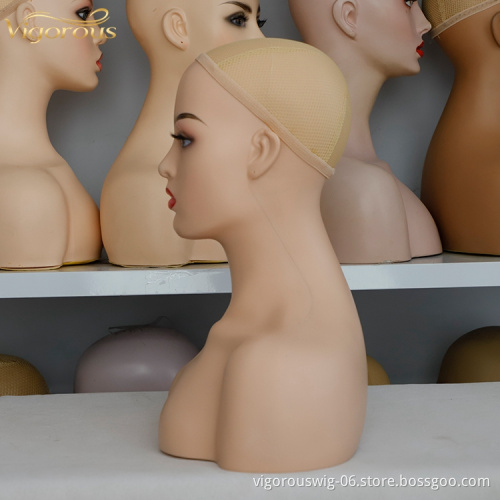 Vigorous mang colors for choose for training price Female Mannequin Head Wholesale Wig display model